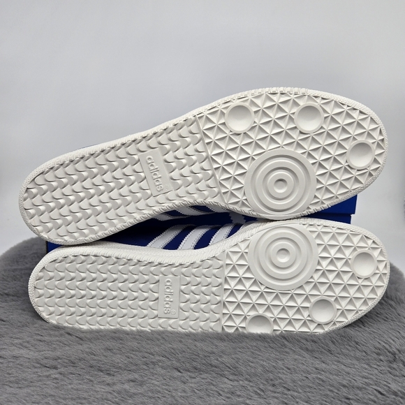 New adidas Samba OG Crystal White Royal Blue Men\'s Shoes Size 12